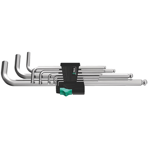 Wera 950/9 Hex-Plus 1 L-key set, metric, chrome-plated (9 pieces)